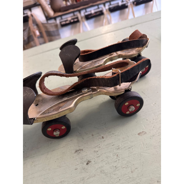 Vintage Sears Adjustable Metal Roller Skates Ted Williams Red Sox Collectible