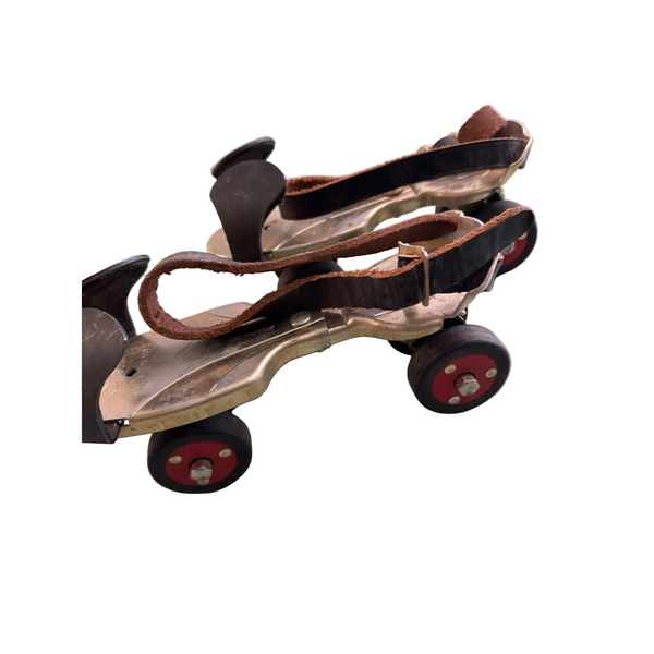 Vintage Sears Adjustable Metal Roller Skates Ted Williams Red Sox Collectible