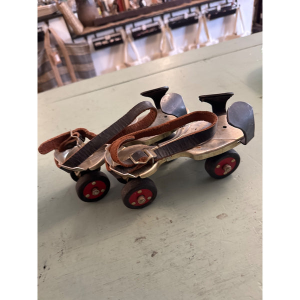 Vintage Sears Adjustable Metal Roller Skates Ted Williams Red Sox Collectible