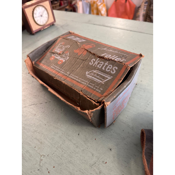 Vintage Sears Adjustable Metal Roller Skates Ted Williams Red Sox Collectible