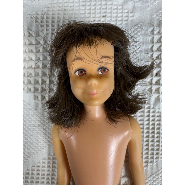Vintage 1960s Scooter Doll Friend Of Skipper Mattel Barbie Brown Hair Freckles