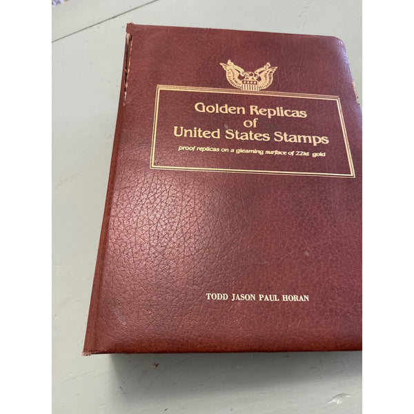 Golden Replicas United States Stamps Collection Album w 22k Gold Surface Proofs