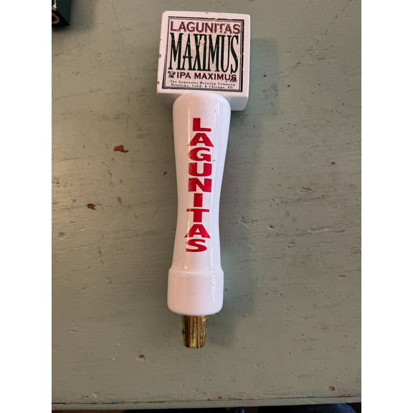 Lagunitas Brewing Maximus Fusion IPA Beer Tap Handle White Red Bar Display