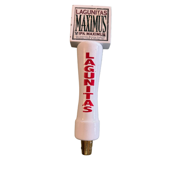 Lagunitas Brewing Maximus Fusion IPA Beer Tap Handle White Red Bar Display