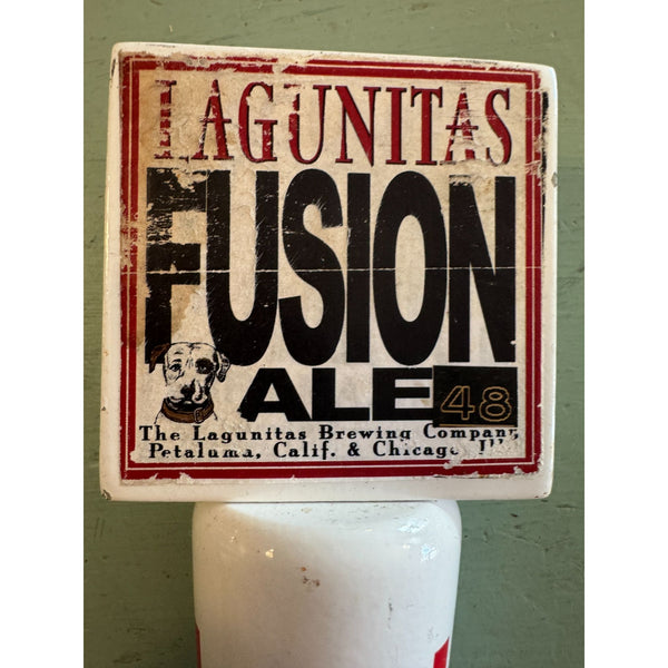 Lagunitas Brewing Maximus Fusion IPA Beer Tap Handle White Red Bar Display