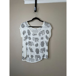 Womens white Black Blouse