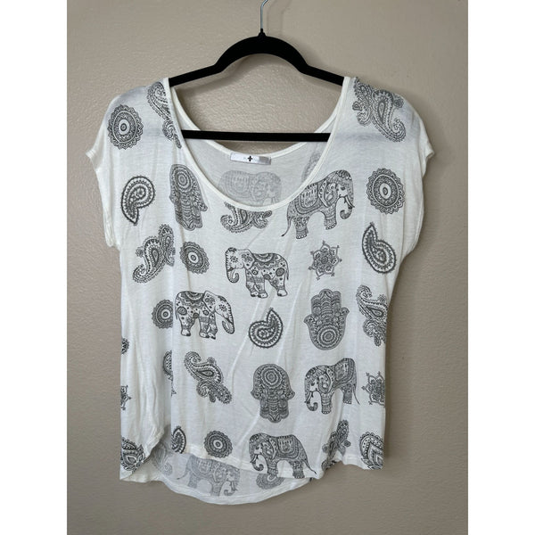 Womens white Black Blouse