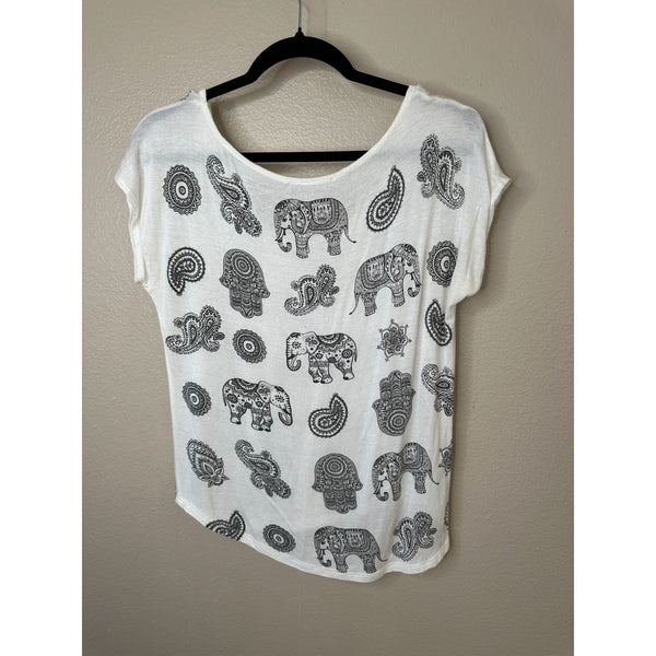 Womens white Black Blouse