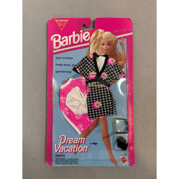 Barbie Dream Vacation Fashions Paris Outfit Dress Garment Bag Mattel 1993