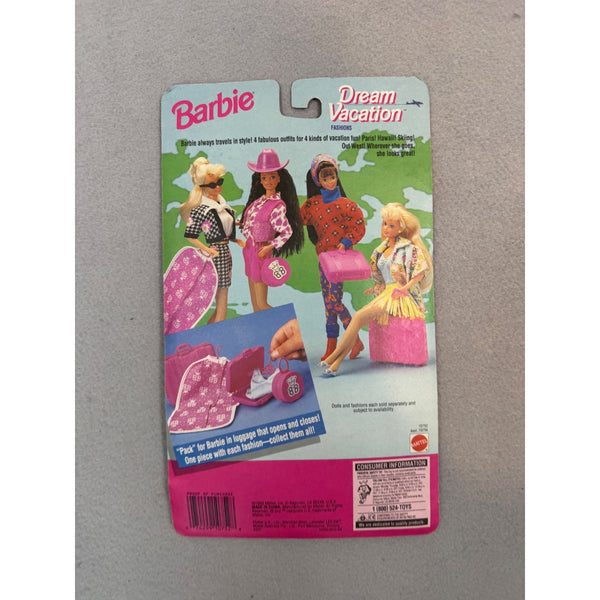 Barbie Dream Vacation Fashions Paris Outfit Dress Garment Bag Mattel 1993