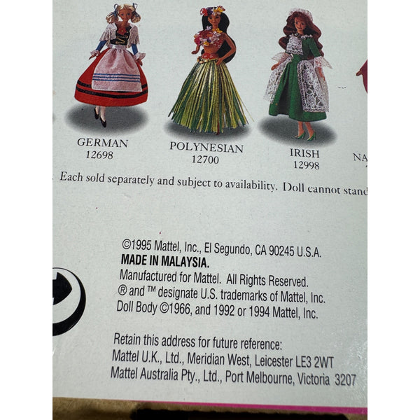 Indian Barbie Doll Vintage 1995 Dolls Of The World Collection 14451 NIB