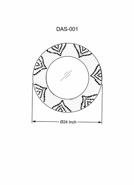 Ipilan Round Mirror 24 inch