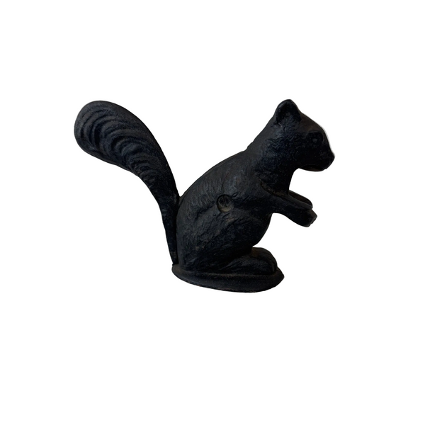 Antique Cast Iron Squirrel Nutcracker with Movable Tail Rustic Black Finish