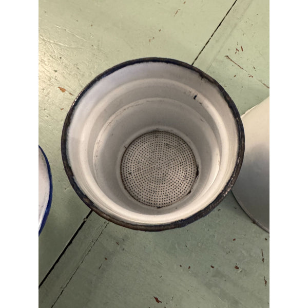 Vintage 1920s French Enamelware Coffee Pot