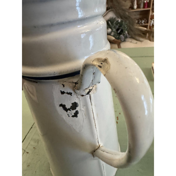 Vintage 1920s French Enamelware Coffee Pot