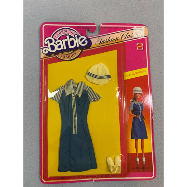 Barbie Fashion Classics Fun at Mcdonalds Doll Outfit Dress Hat Shoes Mattel 1982