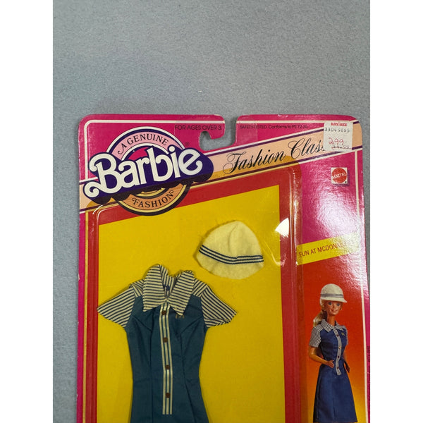 Barbie Fashion Classics Fun at Mcdonalds Doll Outfit Dress Hat Shoes Mattel 1982