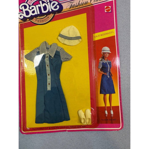 Barbie Fashion Classics Fun at Mcdonalds Doll Outfit Dress Hat Shoes Mattel 1982