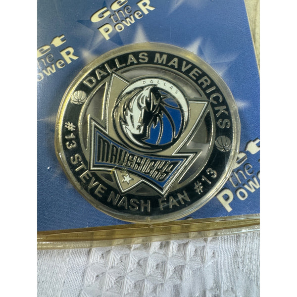 Dallas Mavericks Steve Nash Fan13 Magnetic Pin Halo Sports Inc Vintage 1990s NIB