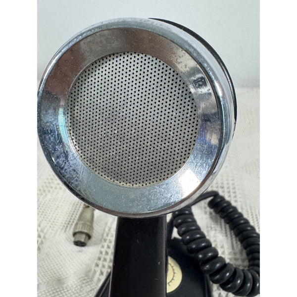 Vintage Desk Bullet Style Microphone with Adjustable Volume Knob & Coiled Cable