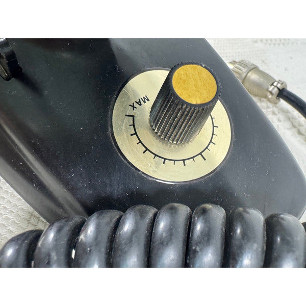Vintage Desk Bullet Style Microphone with Adjustable Volume Knob & Coiled Cable