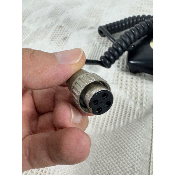 Vintage Desk Bullet Style Microphone with Adjustable Volume Knob & Coiled Cable