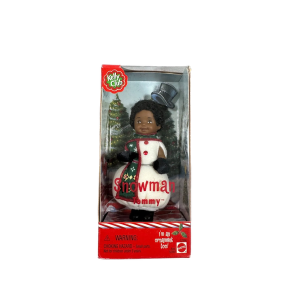 Kelly Club Snowman Tommy Ornament Doll Mattel Christmas Holiday NWB 2001