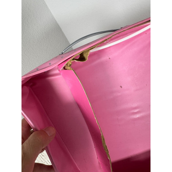 Barbie Pink Carrying Case With Silver B Print for Doll Storage Vintage 1985