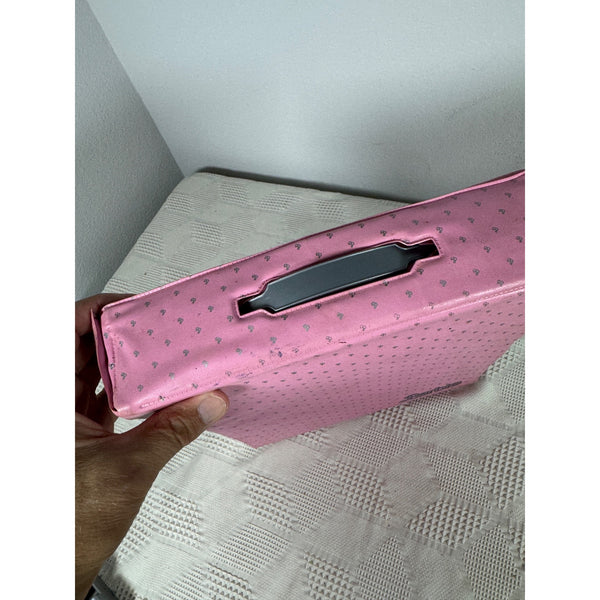 Barbie Pink Carrying Case With Silver B Print for Doll Storage Vintage 1985