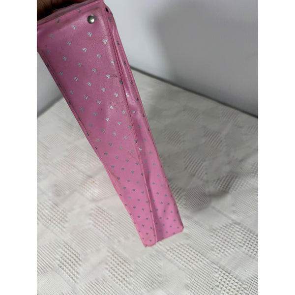 Barbie Pink Carrying Case With Silver B Print for Doll Storage Vintage 1985