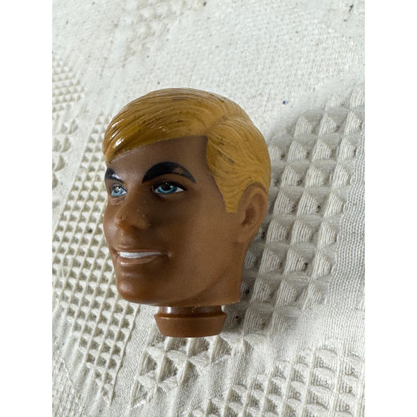 Vintage 1968 Malibu Ken Doll Replacement Head Blonde Hair Blue Eyes Mattel