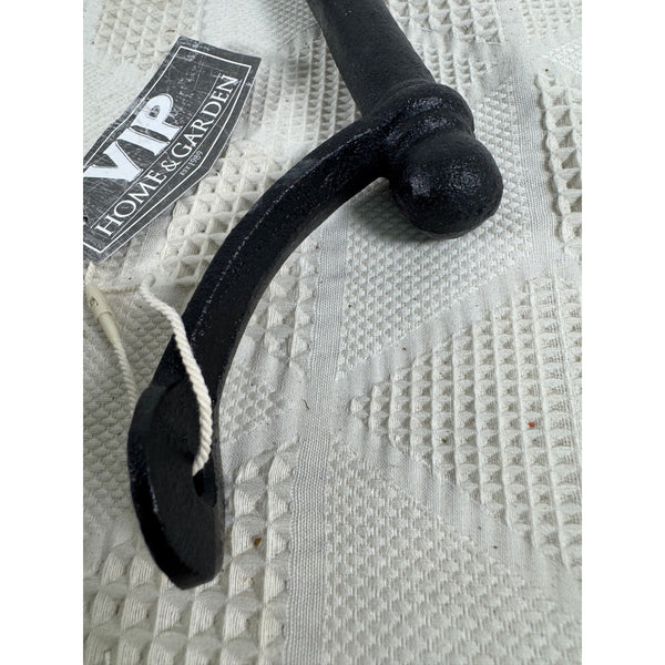 Large Black Cast Iron Handle Rustic Design By VIP Home and Garden NEW