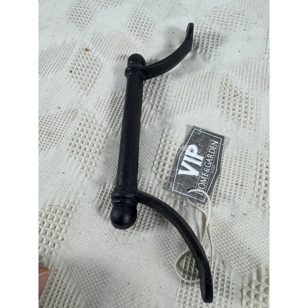 Large Black Cast Iron Handle Rustic Design By VIP Home and Garden NEW