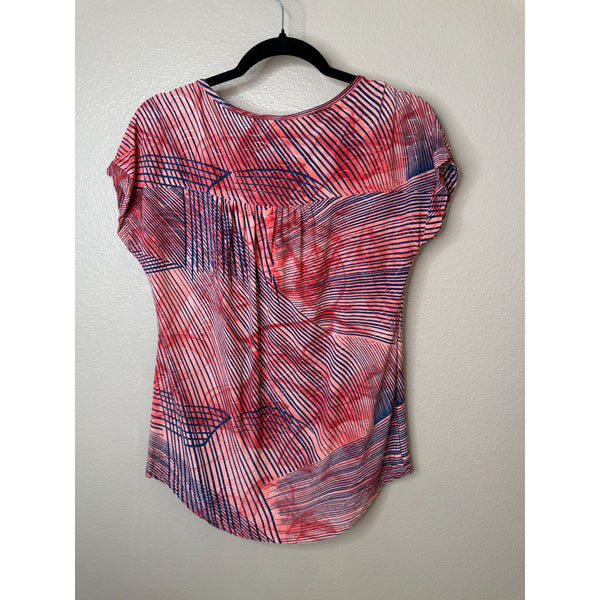 Womens Pink Blue Blouse