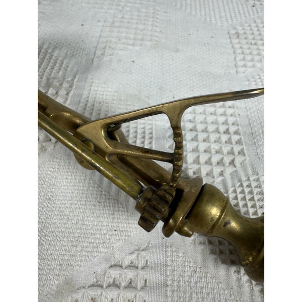 Antique Solid Brass & Nickel Gilchrists No 31 Mechanical Ice Cream Scoop Rare