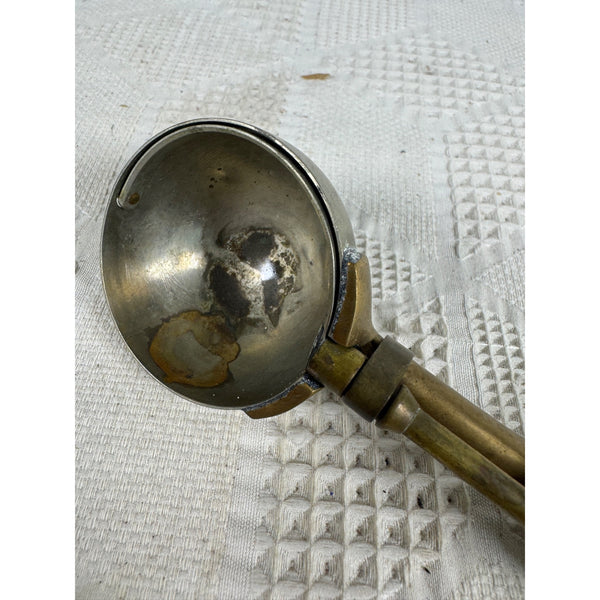 Antique Solid Brass & Nickel Gilchrists No 31 Mechanical Ice Cream Scoop Rare