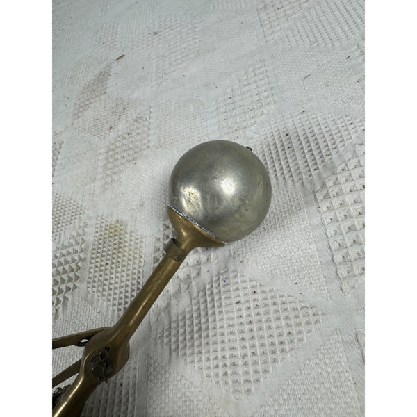 Antique Solid Brass & Nickel Gilchrists No 31 Mechanical Ice Cream Scoop Rare