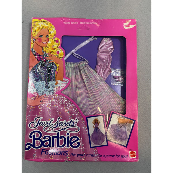 Barbie Jewel Secrets Fashions Island Secrets Purple Dress Outfit Mattel 1986 NWB