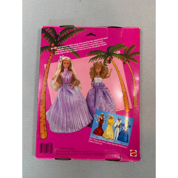 Barbie Jewel Secrets Fashions Island Secrets Purple Dress Outfit Mattel 1986 NWB