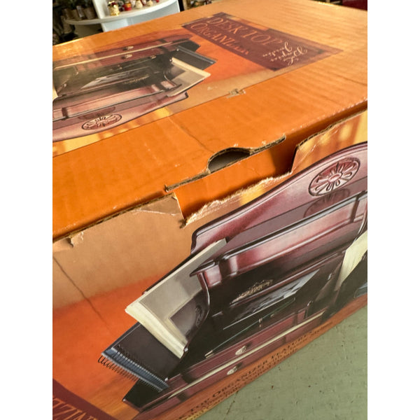 Le Papier Jardin Desk Top Organizer Mahogany North American Wood 7 Compartments