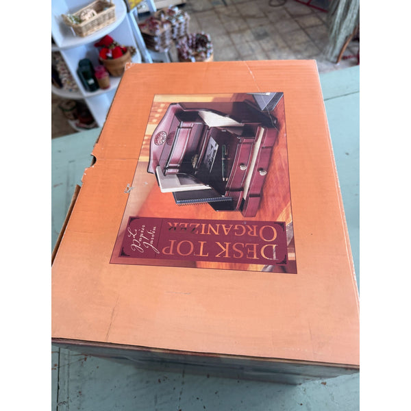 Le Papier Jardin Desk Top Organizer Mahogany North American Wood 7 Compartments