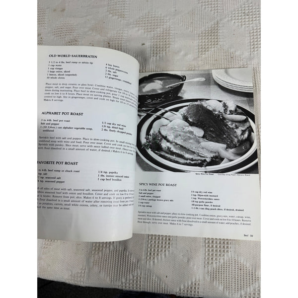 Mable Hoffmans Crockery Cookery Softcover 1985 Slow Cooker Recipe Book 262 Recipes