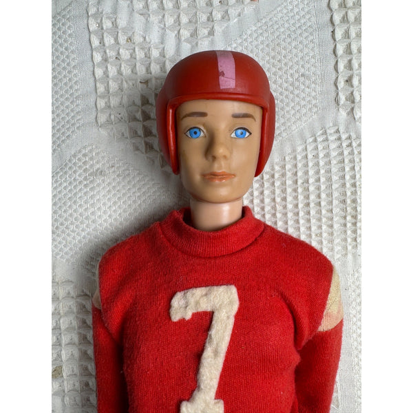 Original Ken MCMLX Football Outfit Doll Vintage Mattel Japan 1960s Red No 7