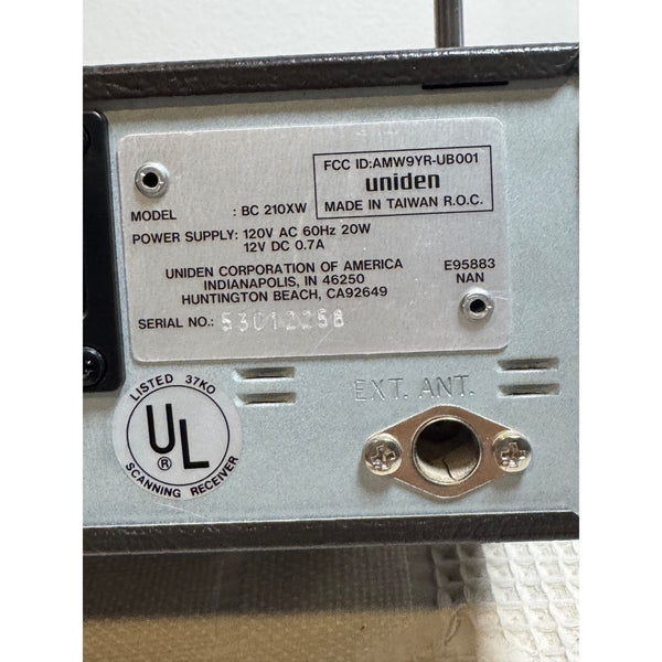 Uniden Bearcat 210XW 20 Channel Synthesized Radio Scanner w Antenna Works