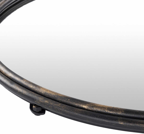 Loughlinstown Round Mirror worn black