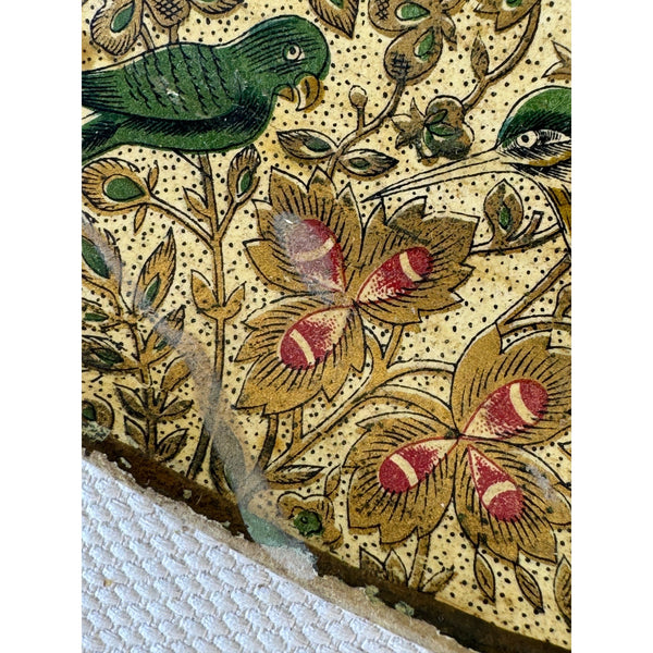 Alfred E Knobler Vintage Paper Mache Tray w William Morris Style Floral Design