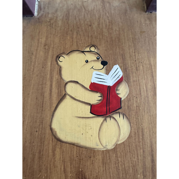 Vintage Hand Painted Winnie the Pooh Wooden Doll Chair