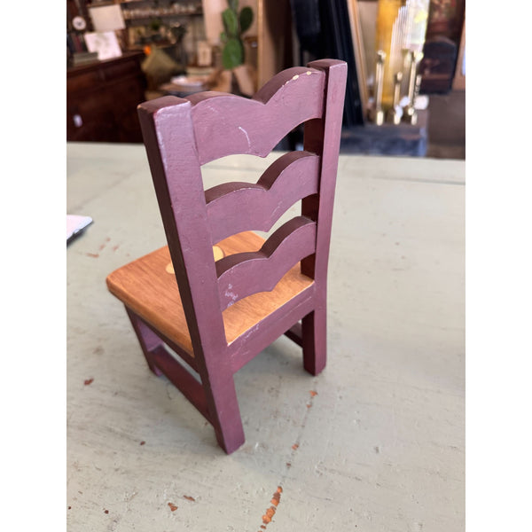 Vintage Hand Painted Winnie the Pooh Wooden Doll Chair