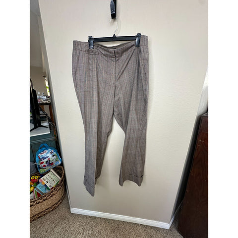 Avenue Stretch Womens Brown Dress Pants