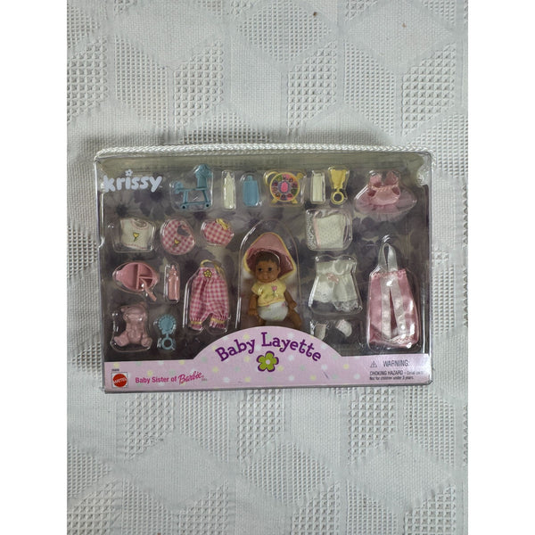 Barbie Baby Sister Krissy Doll Layette Set w Accessories 1999 Mattel 26806 NIB